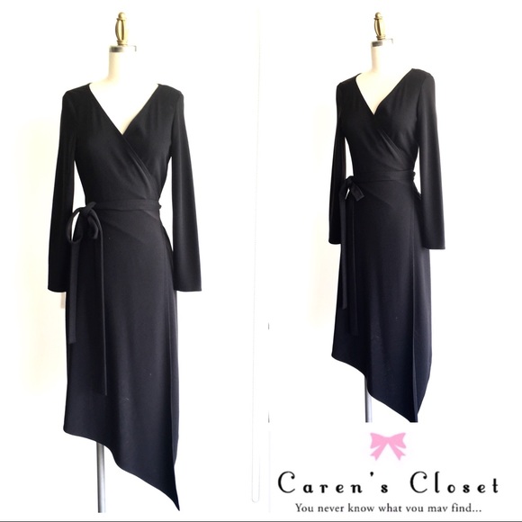 Donna Karan Dresses & Skirts - Donna Karan Black Label Asymmetrical Wrap Dress